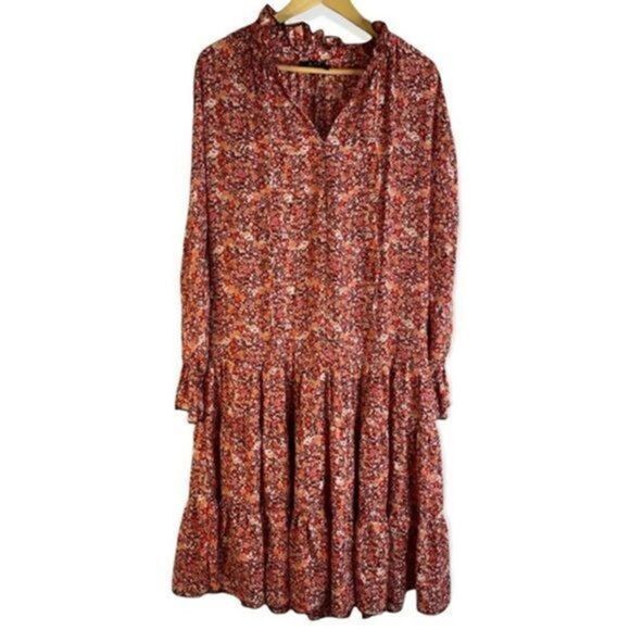 One Pretty Time OPT Anthropologie Pink Floral Ditsy Poppy Flowy Boho Dress S NWT - Picture 2 of 8